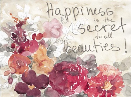 Happiness Is The Secret by Marietta Cohen art print