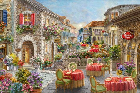 Fiori Caffes by Nicky Boehme art print