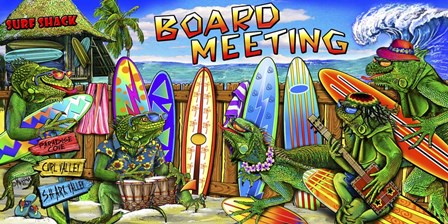 Tropical Board Meeting by Messina Graphix art print