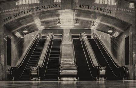 New York Metlife sepia by Duncan art print