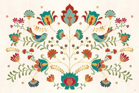 Folk Floral I by Veronique Charron art print
