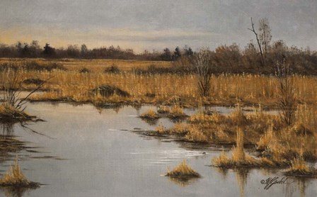 Muskrat Marsh by Wilhelm J. Goebel art print