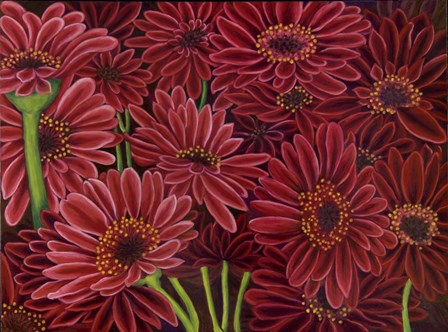 Gerbera Ruby by Andrea Strongwater art print