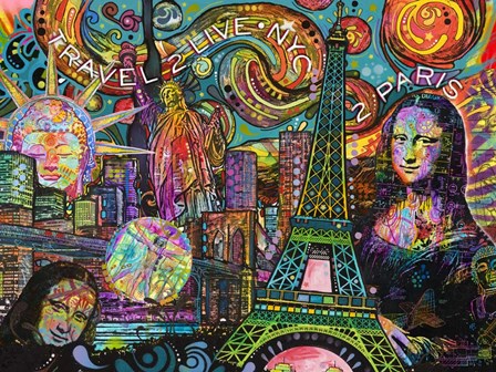 Iconic Travel by Dean Russo- Exclusive art print