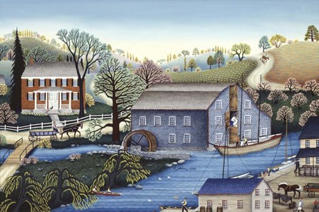 Saddle Rock Grist Mill by Kathy Jakobsen art print